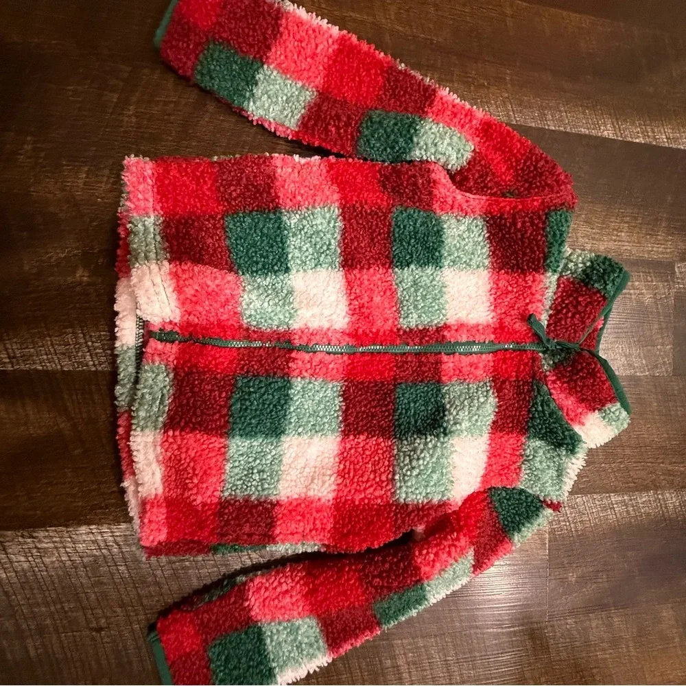 Jumping Beans Red and Green Plaid Puffer Jacket - Picture 1 of 1